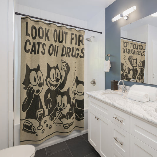 Vintage Felix the Cat PSA Shower Curtain