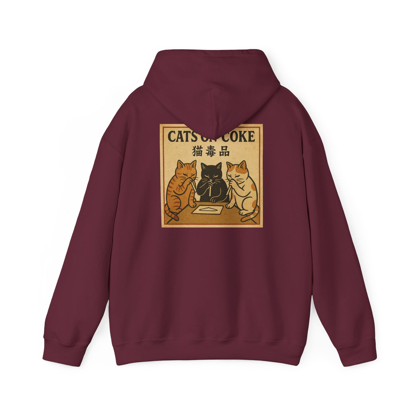 Ukiyo-e Party Cats Hooded Sweatshirt