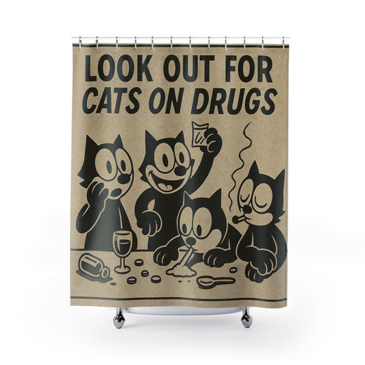 Vintage Felix the Cat PSA Shower Curtain